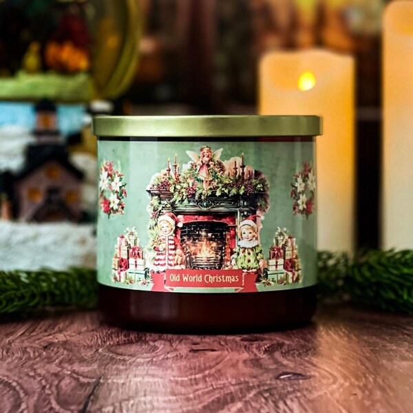 Victorian Christmas Candle Etsy