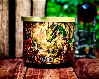 Vela encantadora de crema de vainilla con pistacho especiado: aroma de cuento de hadas para un ambiente campestre.