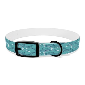 Halsband, halsband huisdier, cadeau dierenvriend, oceaanthema, walvis Jackie Adrian, puppyhalsband, zee
