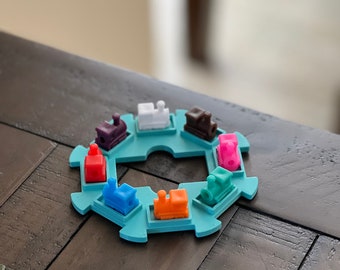 Mexican Train Hub and Trains for Dominoes