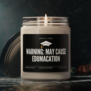 Congrats Candle Edumacation, Graduations Gift Bruder Schwester Freund, Klasse von 2025 Bachelor-Master-Abschluss-Grad