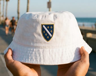 Chapéu bordado Ljiljan Zastava BiH, presente para fãs de futebol da Copa do Mundo da Bósnia, Bósnia e Herzegovina