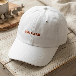 Vino Please Embroidered Dad Cap: Bachelorette Party Gift