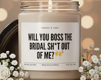 Divertente candela per la proposta di matrimonio della damigella d'onore, regalo per la festa nuziale