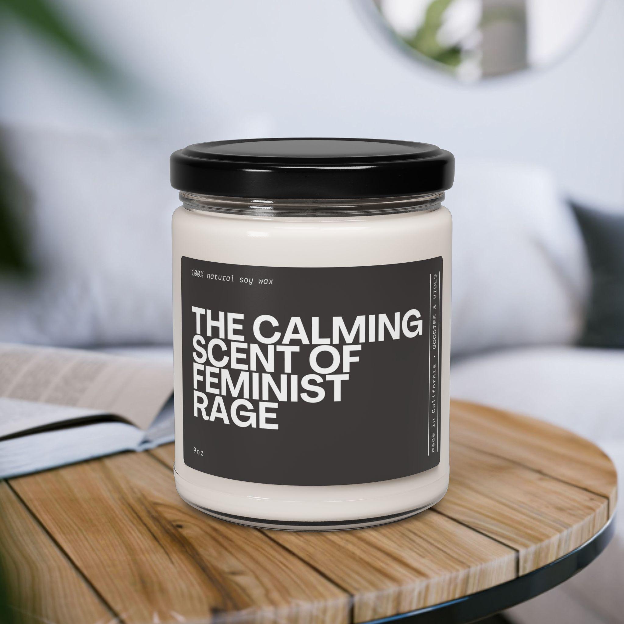Vela de presente com aroma calmante pós-eleição para raiva feminista, raiva feminista, patriarcado anti-Trump, presente para ativismo político 2024 Anti MAGA Queer
