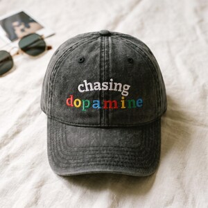 Chasing Dopamine Funny Neurodivergent custom dad cap, Late-Diagnosed ADHD Autism Acceptance Gift adult audhd