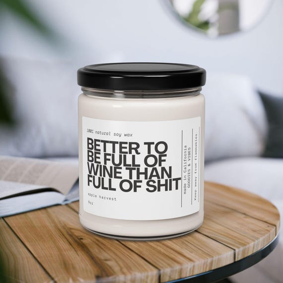 Wine Lover Gift: Sarcastic Candle 9oz Scented Soy Wax