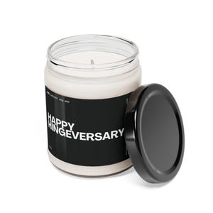 Funny Hingeversary Soy Candle, Online Dating Gift image 4