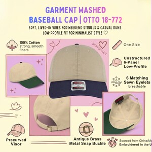 The image is a collage of various images showcasing different aspects of a baseball cap, including its design, materials, and features.