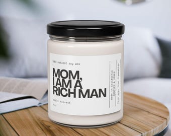 Vela de presente para mulheres fortes | Mãe, eu sou um homem rico | Citação de Cher | Presente para mulheres | Feminista | Empoderamento | Poder feminino | Presente para filha | BFF