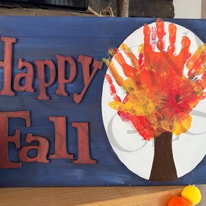Happy Fall Digital Download - handprint, keepsake, tree