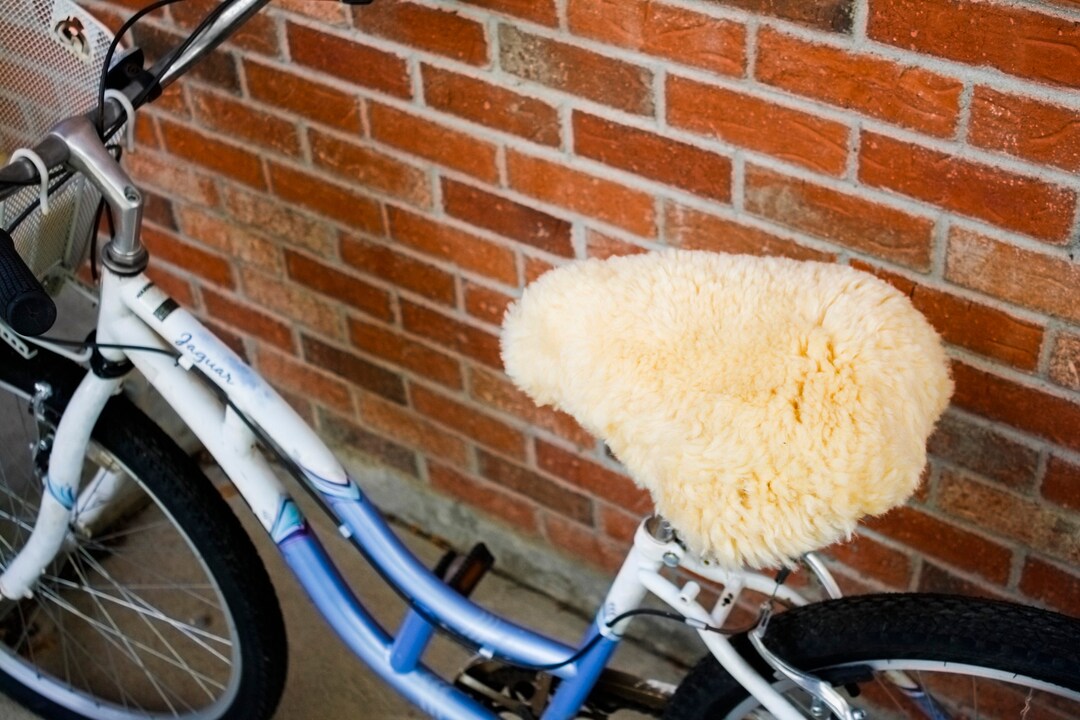 sheepskin bicycle seat cover