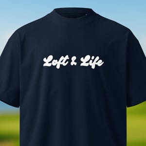 Loft & Life Clubhouse Collection - Bogey Blue - Streetwear Oversized High Neck Golf T-shirt