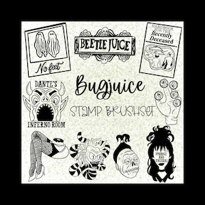 Hand Drawn Bug Juice digital Stamps For Procreate by Casey Faye | Procreate brushes | Procreate stamps