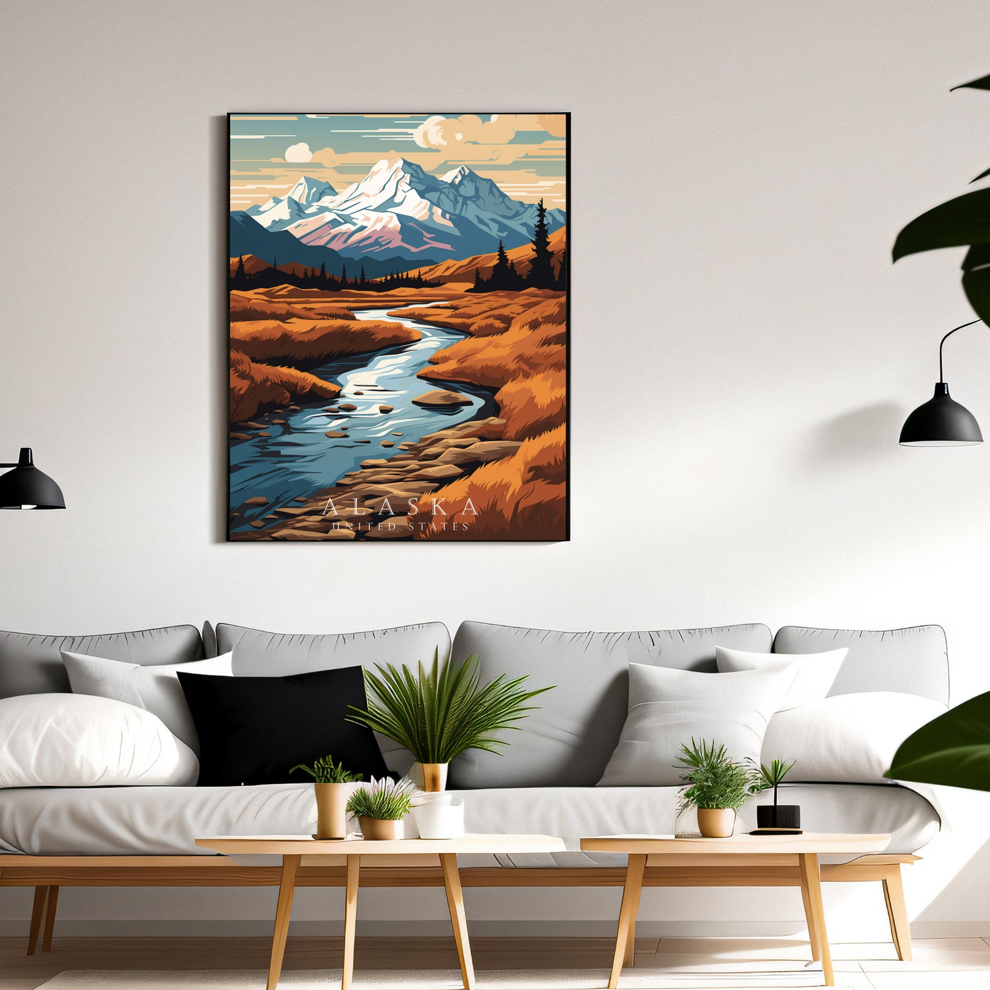 50 U.S. States Collection Vintage Print, Digital Posters, Travel Prints ...