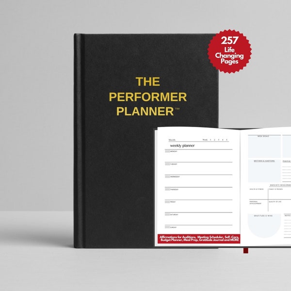The Performer Planner™ | 2024 Undated Year Planner, Musical Theatre Gift, Gift for Actors, Academic Planner