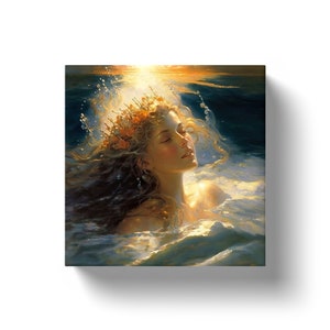Selene - greek goddess selene, moon goddess, selenite, moonstone, triple goddess, triple moon goddess, greek mythology decor, celtic goddess