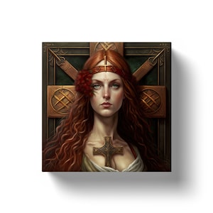 Brigid of the Flaming Hair:  imbolc, goddess brigid, brigid art print, brigid cross, brigit, brig, brigid statue, saint brigid, st brigid