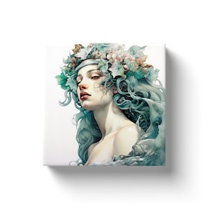Gaia - Canvas Wall Art - gaea, gaia statue, gaia stone, gaia art print, gaia necklace, gaia poster, mother earth, divine feminine art poster