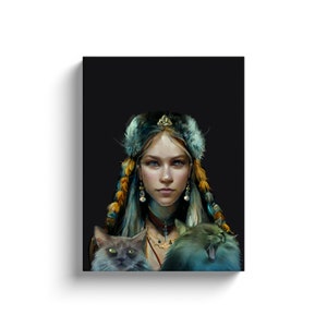 Freya, Freyja, Freya Art, Freyja Art Print, Freya Art Print, asatru, freyja statue, freya statue, freya necklace, freyja necklace, norse art