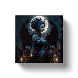 Nyx: Göttin der Nacht - Nyx-Kunst, Nyx-Göttin, Nachtgöttin, gotische Wohnkultur, Nyx-Statue, griechische Göttin, heidnisch, heidnisch, Goth, okkult