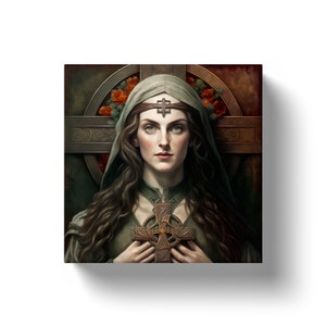 Saint Brigid: brigid, imbolc, st brigid, brigid art print, goddess brigid, brigid cross, brigit, brig, brigid statue, brigid candle, celtic