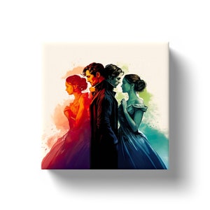 Meest vurig: Lizzie Bennet verwerpt de bekentenis van de heer Darcy en accepteert later zijn liefde - Pride and Prejudice, Jane Austen - Canvas Wall Art