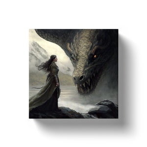 Jörmungandr and his mother Angrboða: jormungandr art print, jormungandr statue, angrboda, midgard serpent, world serpent, ouroboros uroboros