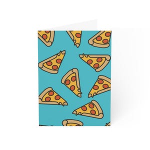 Fröhliche Pizza Grußkarten