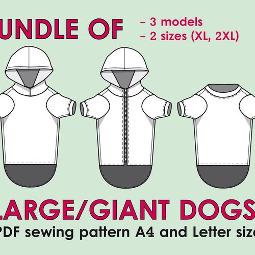 Dogs Clothes Sewing Pattern Pdf Medium Dog Tshirt Sewing Etsy