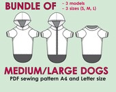 Dog Clothes Sewing Pattern: Hoodie, T-shirt, Sweatshirt (PDF Pattern)