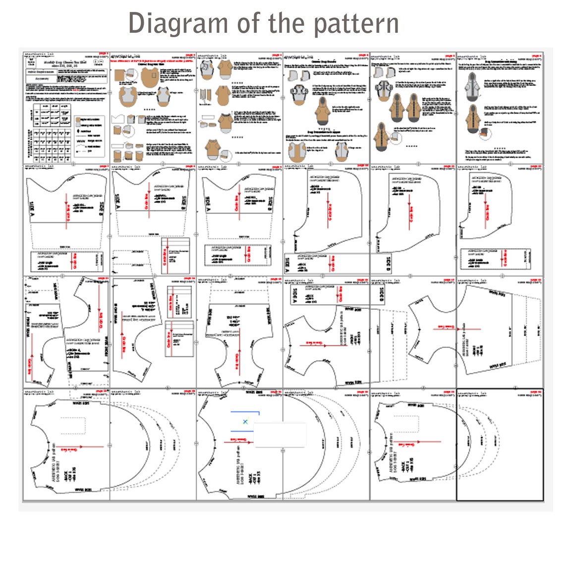 Mini Dogs Clothes Sewing Pattern Pdf Cat Tshirt Sewing Etsy