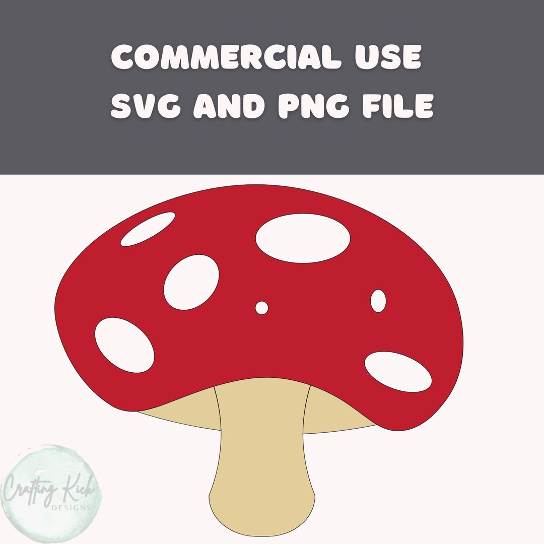 Cute Mushroom SVG Commercial Use SVG and PNG Bundle Etsy
