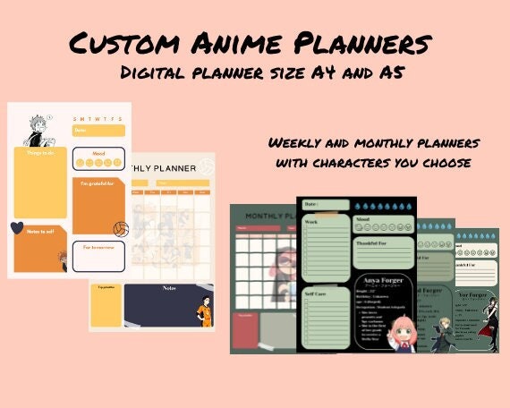 Anime Weekly Planner
