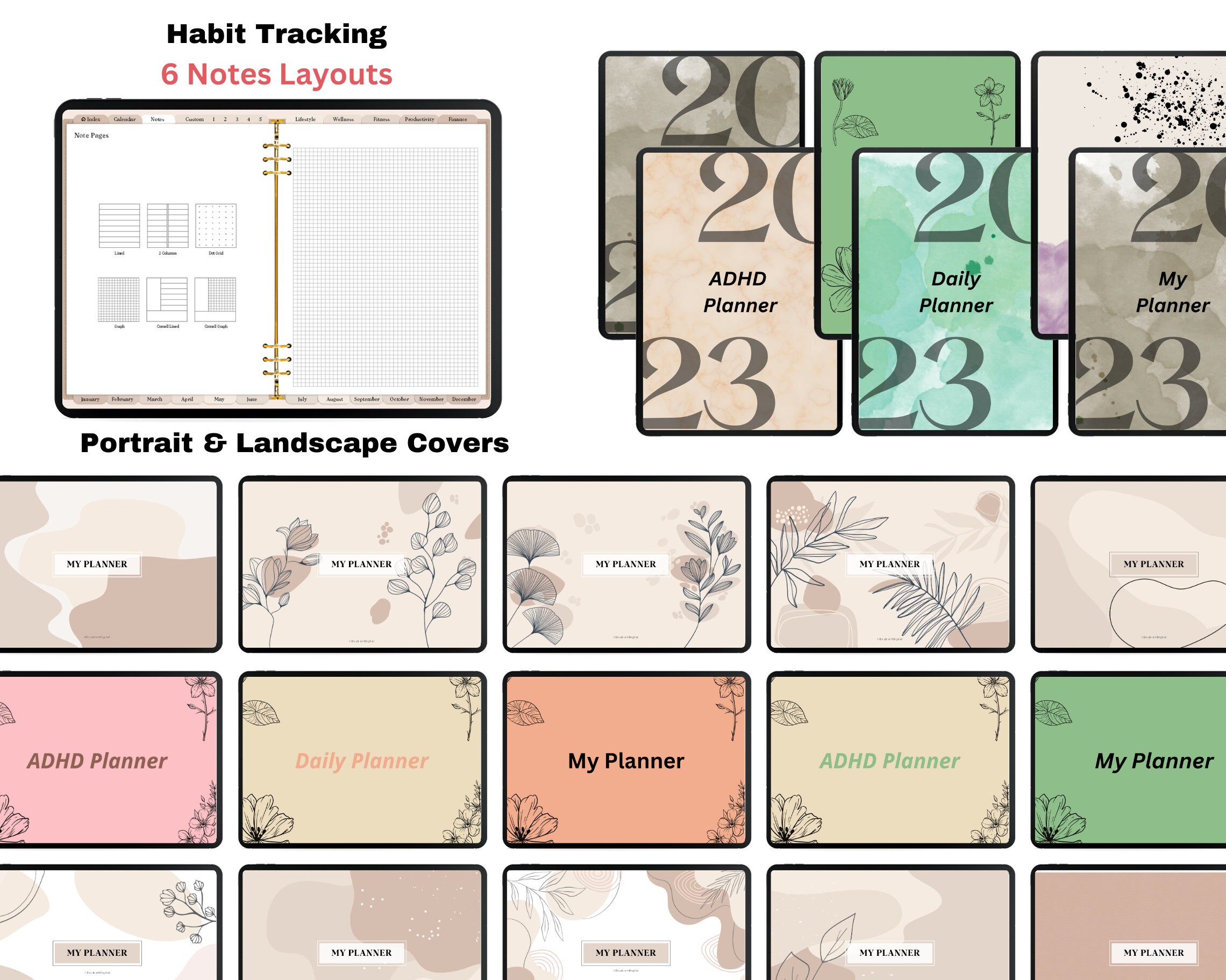 ADHD Planner ADHD Digital Planner Goodnotes Planner Adhd Etsy