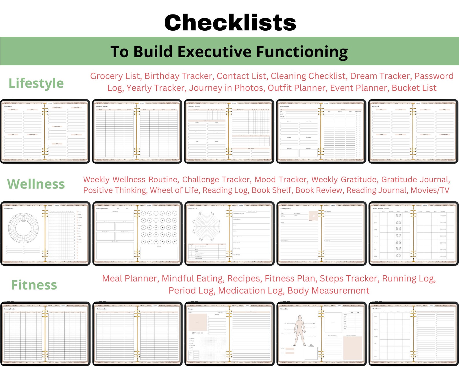ADHD Planner ADHD Digital Planner Goodnotes Planner Adhd Etsy