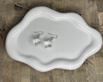 Ice cube dangle earrings!