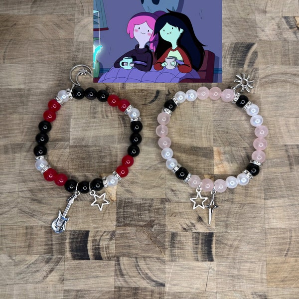 Princess bubblegum and Marceline matching bracelets!