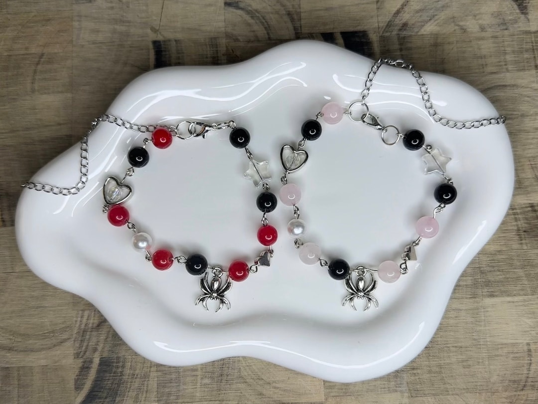 Pink Spider Chain Spider Chain Charm Bracelets! - Etsy