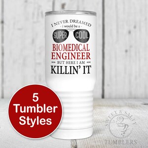 Biomedical Engineering Gift for Super Cool Biomedical Engineer Tumbler, Birthday Christmas Graduation Gift for Coworker Men Women