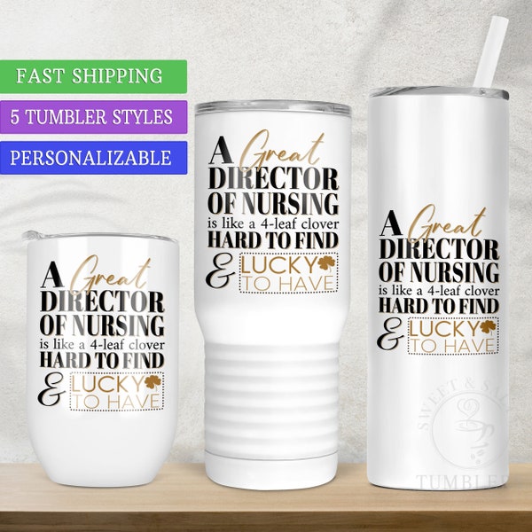 Personalized Nursing Director Appreciation Gift for DON, A Great Director of Nursing Tumbler Employee Christmas Thank You Gift for Men Women