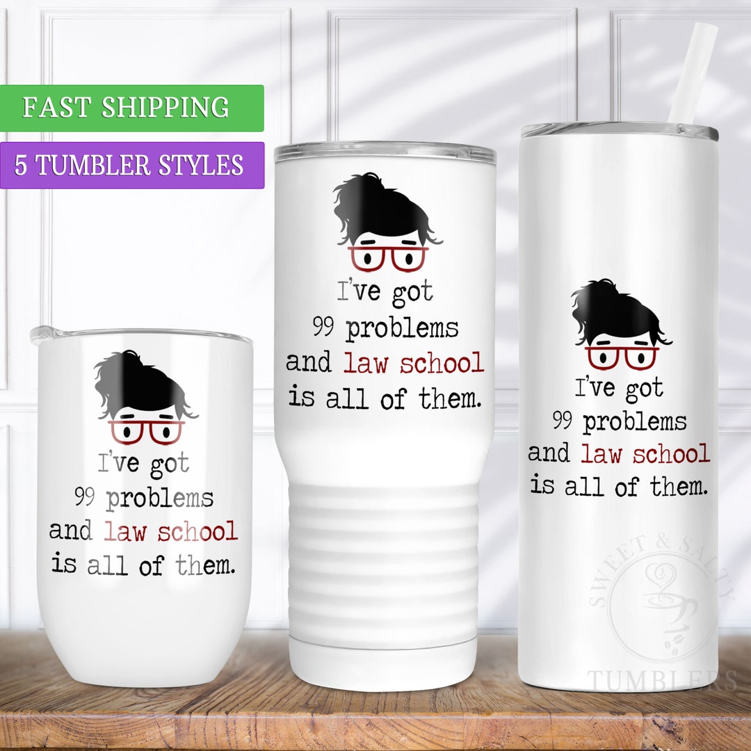 Law School Tumbler for Her Female Law Student Gift Because Etsy