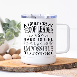 Thank You Troop Leader Gift, A Truly Great Troop Leader Tumbler, Scout Leader Appreciation Gifts for Women and Men, Insulated Mug with Lid