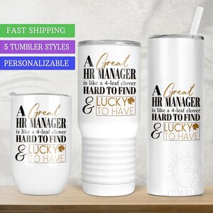 Personalized HR Manager Appreciation Gift for Human Resources Staff, A Great HR Manager Tumbler Gifts for Christmas Thank You Gift