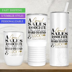 Sales Associate Appreciation Gift for Sales Team Employees, A Great Sales Associate, Personalized Tumbler Gifts for Corporate Sales Staff
