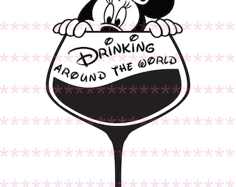 SVG - Drinking Around the World - EPCOT - Cut File - Cricut - Silhouette - Food and Wine Festival - WDW