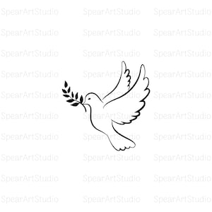 Taube SVG Silhouette, Taube svg, Taube Silhouette, Vogel Silhouette, Taube Clipart, Taube ClipArt, SVG geschnitten Datei für Cricut, SVG/Png/Jpg/Pdf/Ai Bild 2