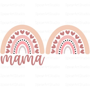 Rainbow SVG - Rainbow Mama SVG - Mom life SVG - Mama Svg Design for Cricut / Boho Rainbow Svg Cut File - Rainbow Bundle svg