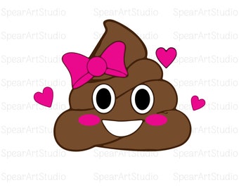 Poop Emoji svg, png, pdf, Poop face emoji svg, Poop clipart, funny svg, toilet paper svg, toilet svg, Emoji clipart, Smiling Poop svg