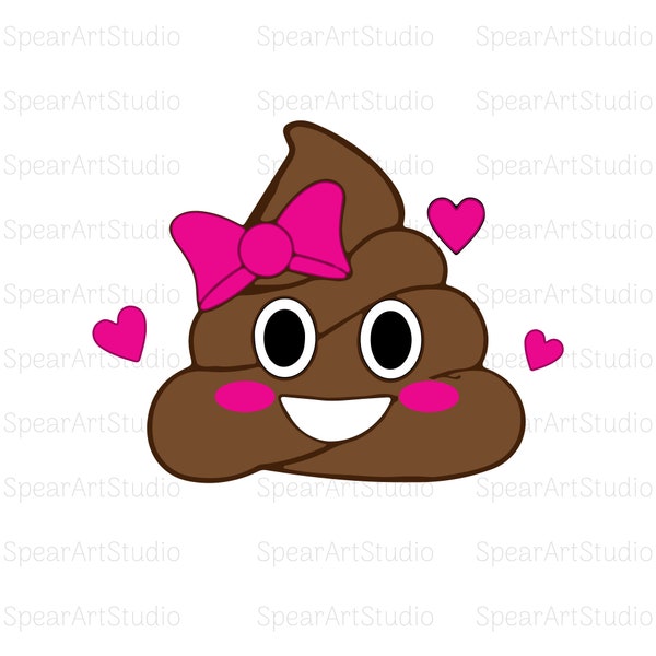 Poop Emoji svg, png, pdf, Poop face emoji svg, Poop clipart, funny svg, toilet paper svg, toilet svg, Emoji clipart, Smiling Poop svg